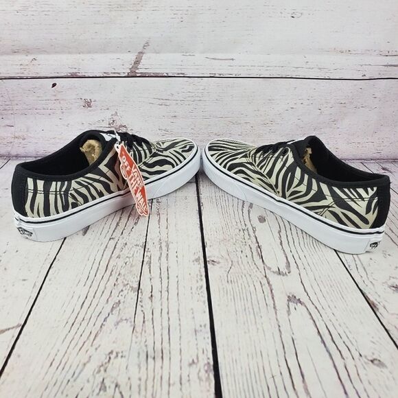 *SALE New Van's Doheny Decon Metallic Zebra Sneakers - Picture 6 of 9